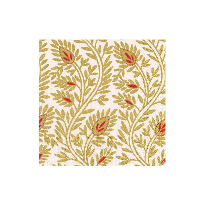 caspari Samsara Gold Cocktail Napkins - 20 Per Package