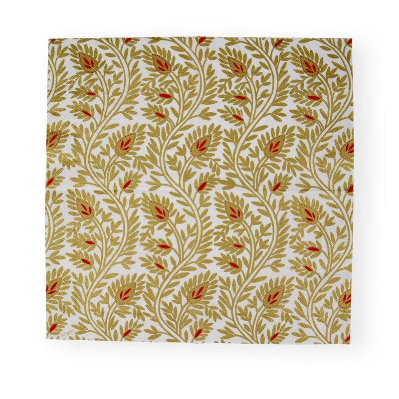 Caspari Samsara Gold Luncheon Napkins - 20 Per Package