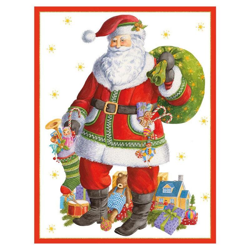 caspari Santa Claus Lane Boxed Christmas Cards - 15 Cards & 15 Envelopes