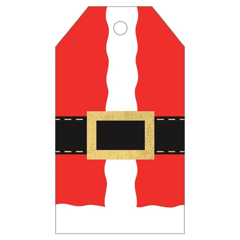 Caspari Santa Costume Classic Foil Gift Tags - 4 Per Package