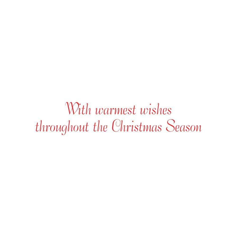 Caspari Seaside Wreath Large Boxed Christmas Cards - 15 Cards & 15 Envelopes