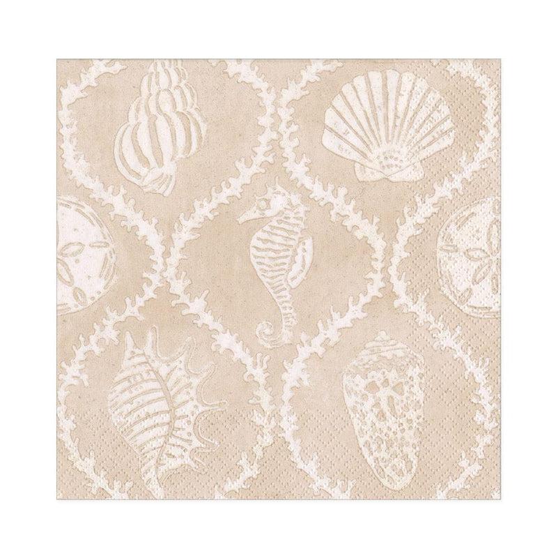 caspari Seychelles Paper Luncheon Napkins in Sand - 20 Per Package