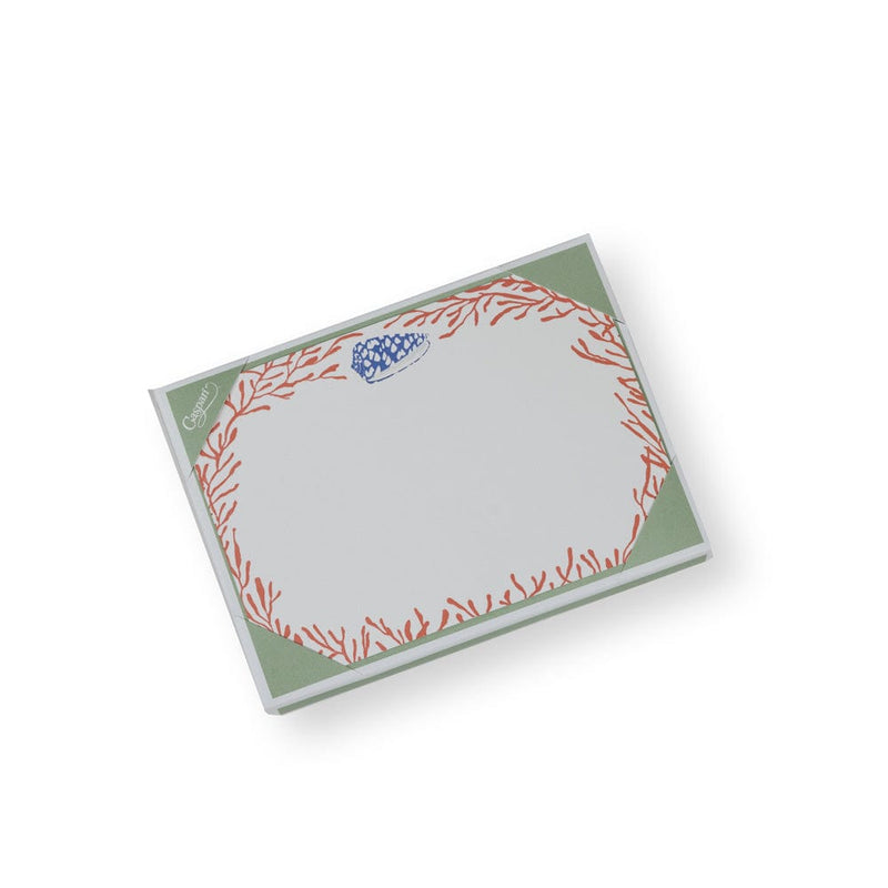 caspari Shell And Coral Correspondence Cards - 12 Per Package