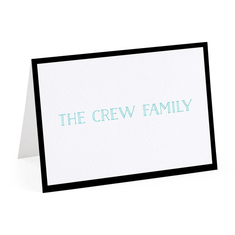 caspari Simple Border Personalized Folded Note Cards