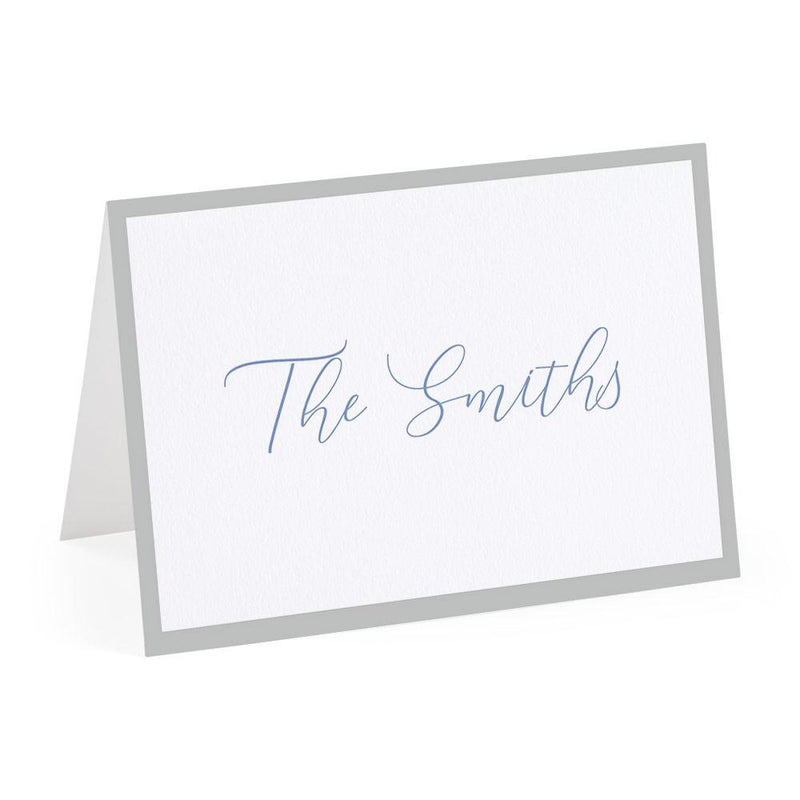 caspari Simple Border Personalized Folded Note Cards
