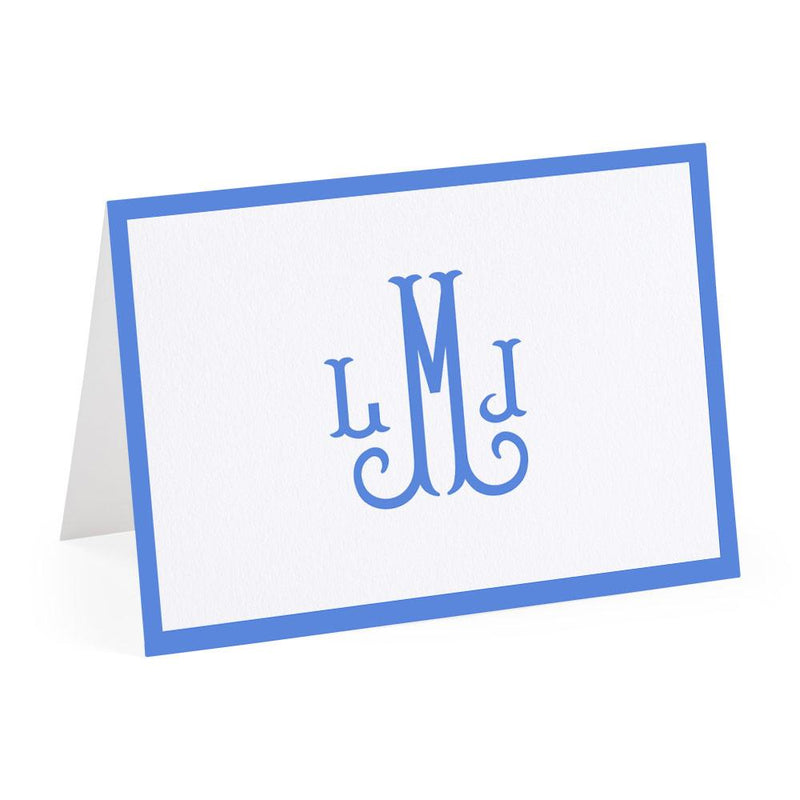 caspari Simple Border Personalized Folded Note Cards