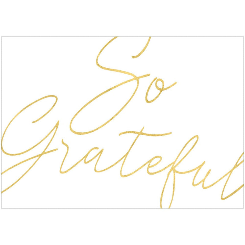 Caspari So Grateful Foil Thank You Notes - 8 Note Cards And Envelopes