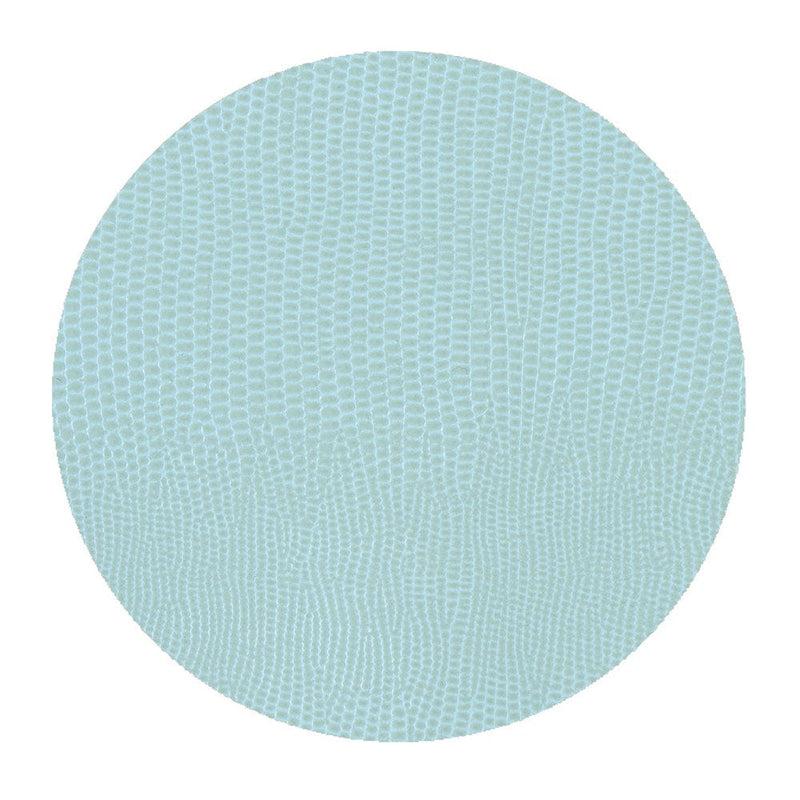 Caspari Soft Aqua Lizard Round Coasters - 8 Per Package