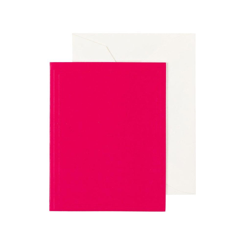 caspari Solid Gift Enclosure Cards in Fuchsia - 4 Mini Cards & 4 Envelopes