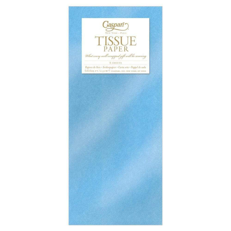 caspari Solid Tissue Paper in Pacific Blue - 8 Sheets Included