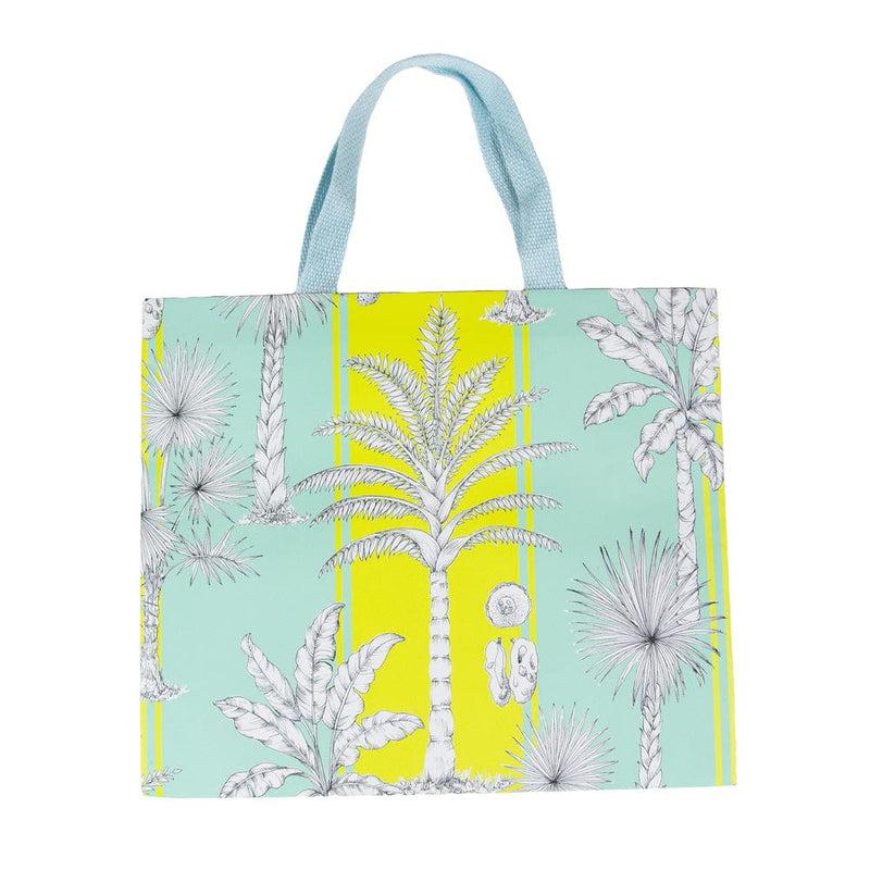 caspari Southern Palms Turquoise & Lime Large Gift Bags - 1 Each
