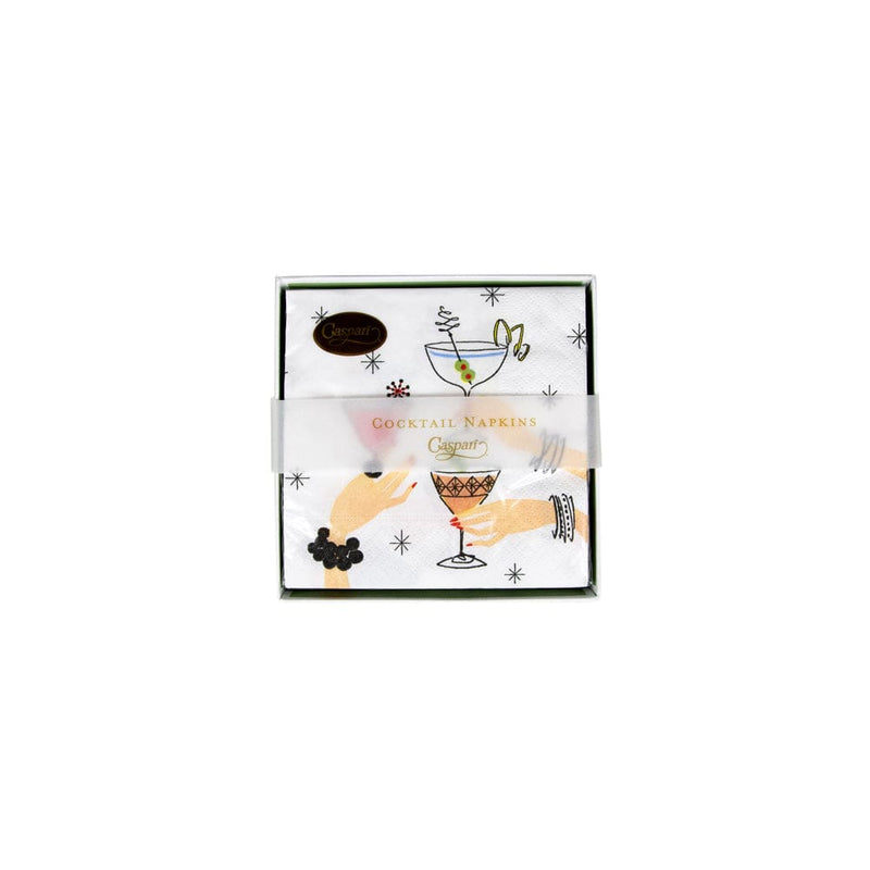 Caspari Speakeasy Boxed Cocktail Napkins - 40 Per Box
