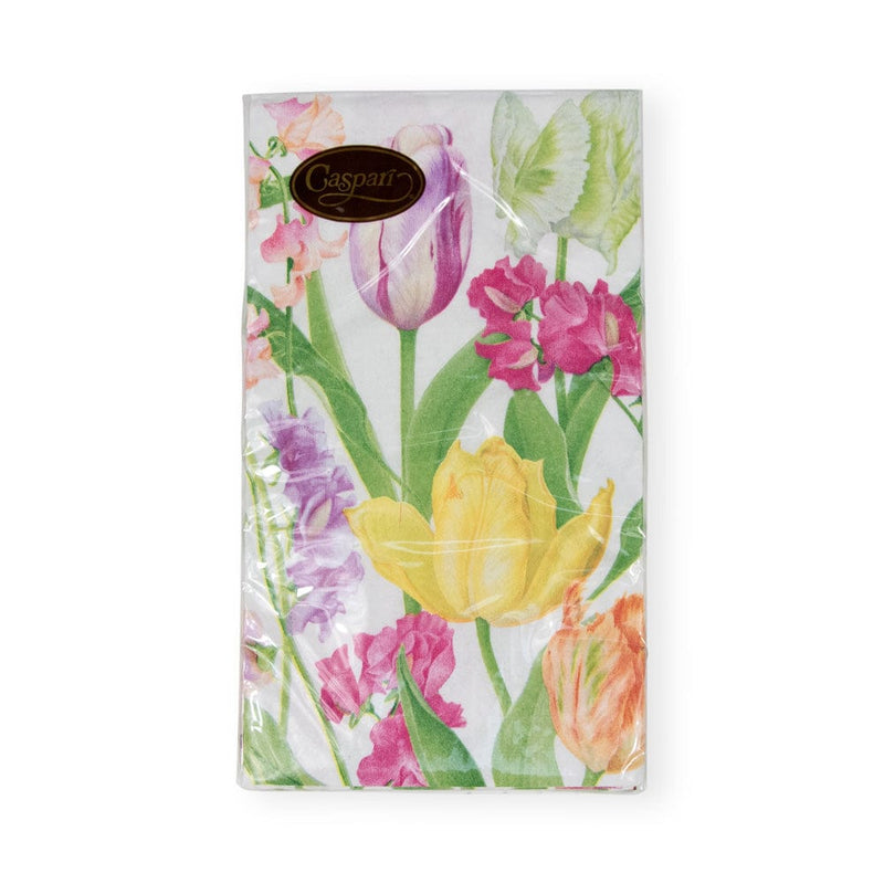 Caspari Spring Flower Show Guest Towel Napkins - 15 Per Package