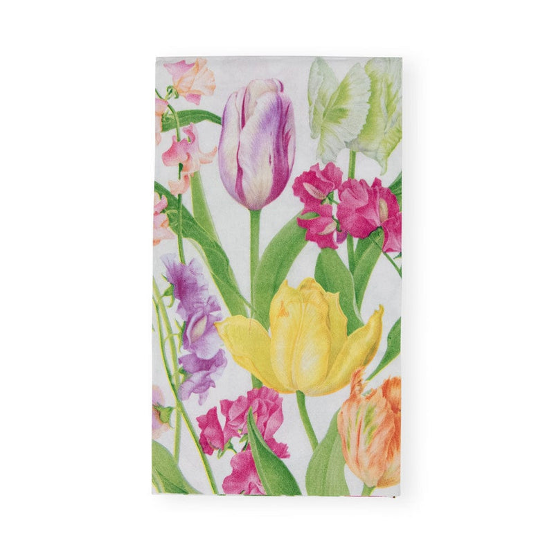 caspari Spring Flower Show Guest Towel Napkins - 15 Per Package