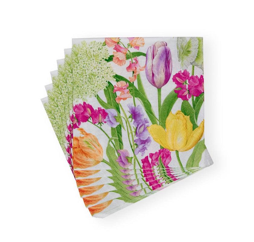 Caspari Spring Flower Show Luncheon Napkins - 20 Per Package