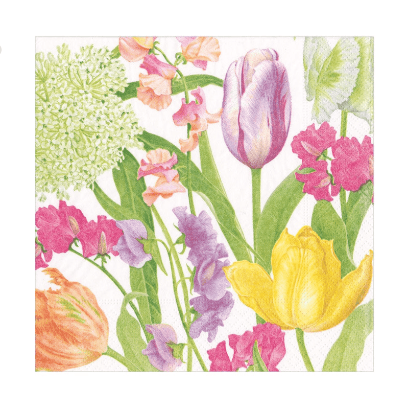 caspari Spring Flower Show Luncheon Napkins - 20 Per Package