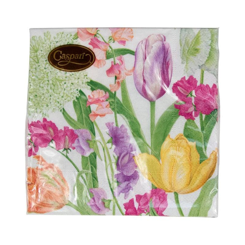 Caspari Spring Flower Show Paper Cocktail Napkins - 20 Per Package