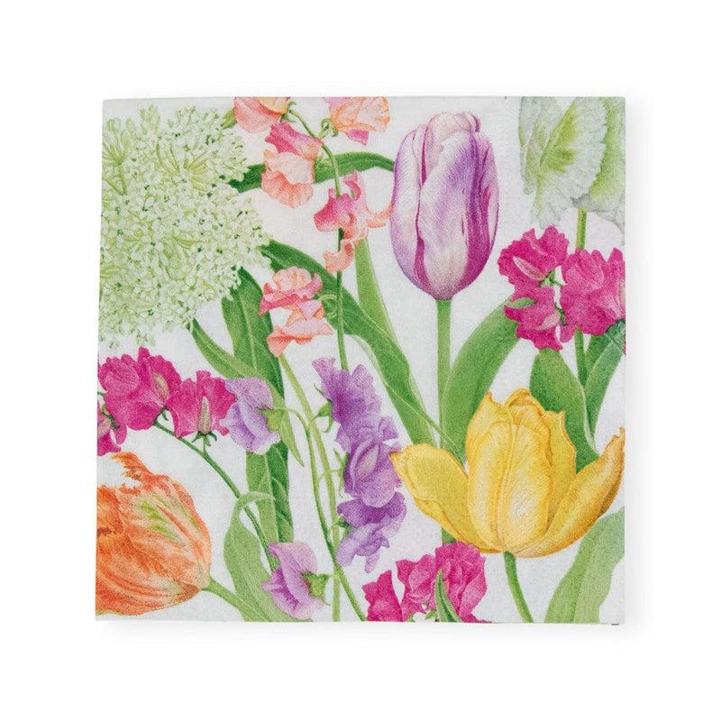 caspari Spring Flower Show Paper Cocktail Napkins - 20 per Package