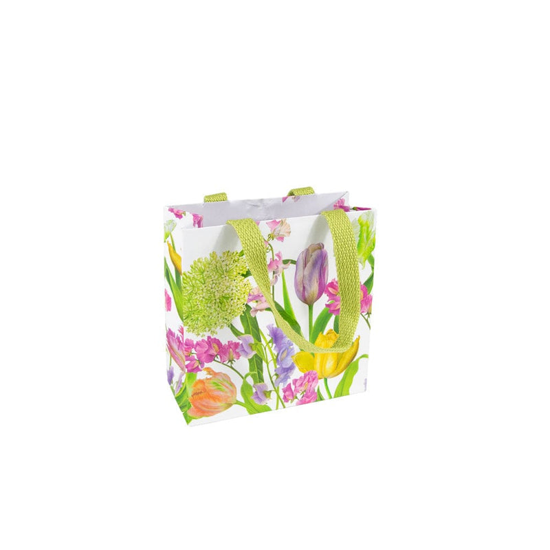 Caspari Spring Flower Show Small Square Gift Bags - 1 Each