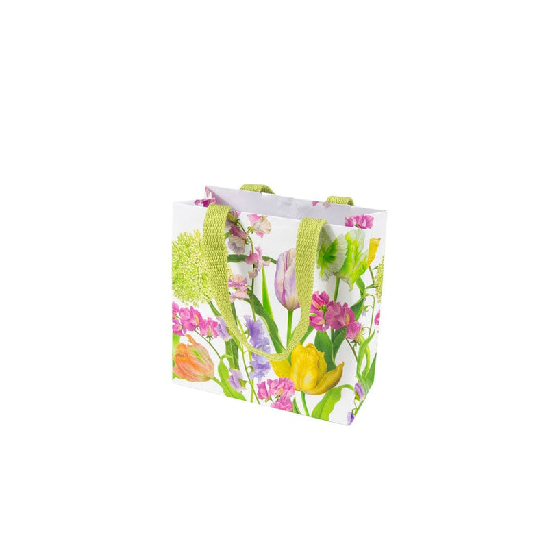 Caspari Spring Flower Show Small Square Gift Bags - 1 Each