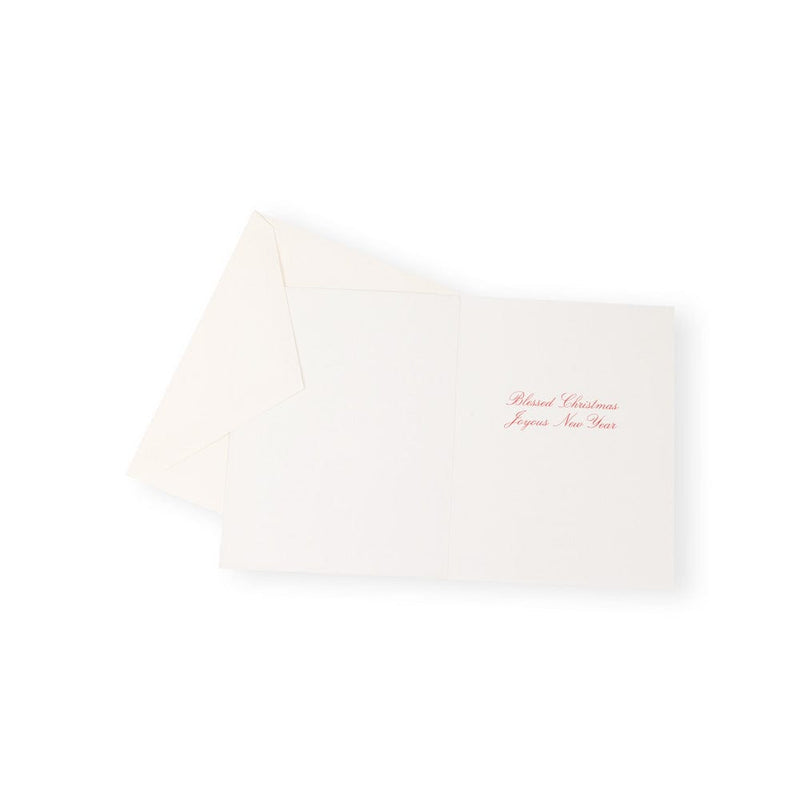 Caspari Star And Creche Boxed Christmas Cards - 16 Christmas Cards & 16 Envelopes