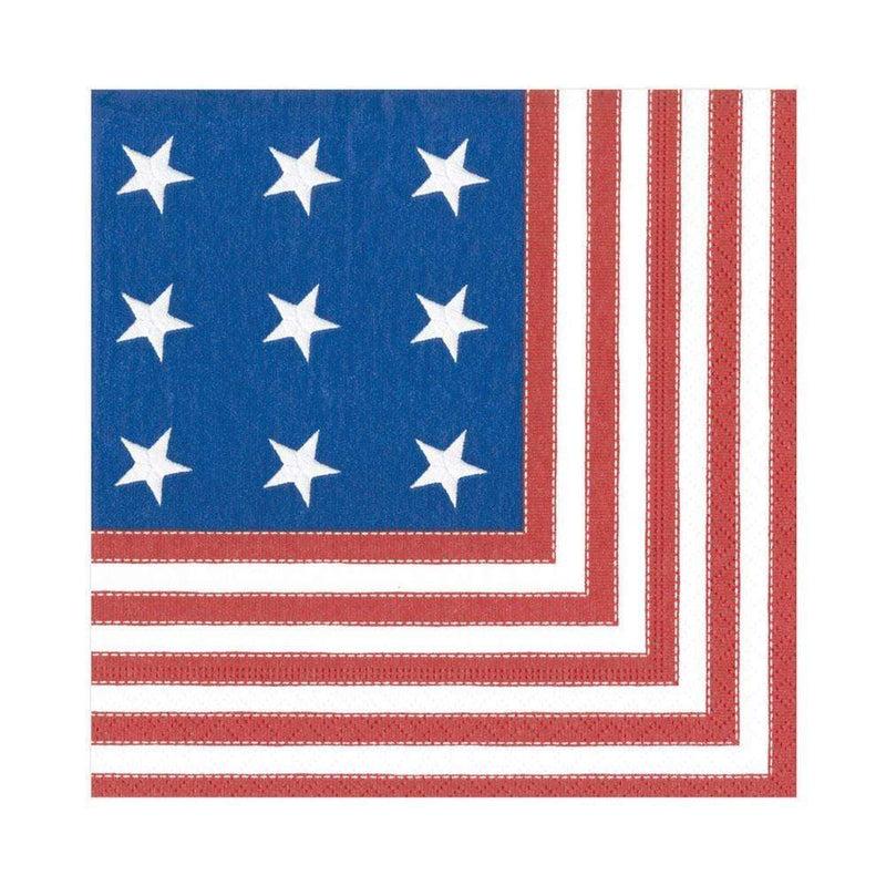 Caspari Star Spangled Paper Luncheon Napkins - 20 Per Package