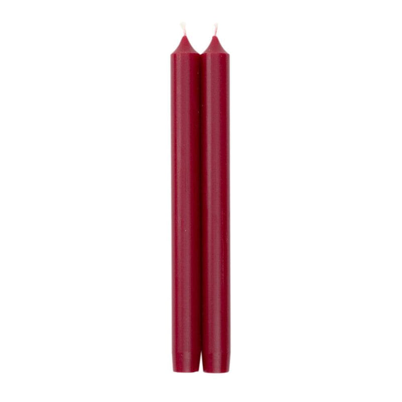caspari Straight Taper 10" Candles in Cranberry - 2 Candles Per Package 3 Packages Included
