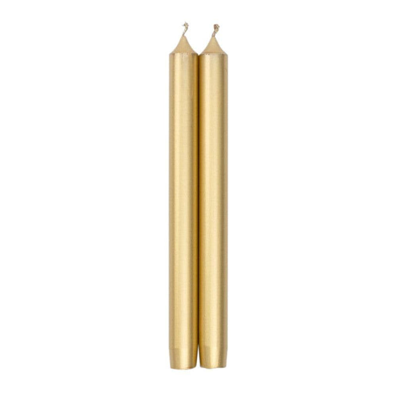 caspari Straight Taper 10" Candles in Gold - 4 Candles