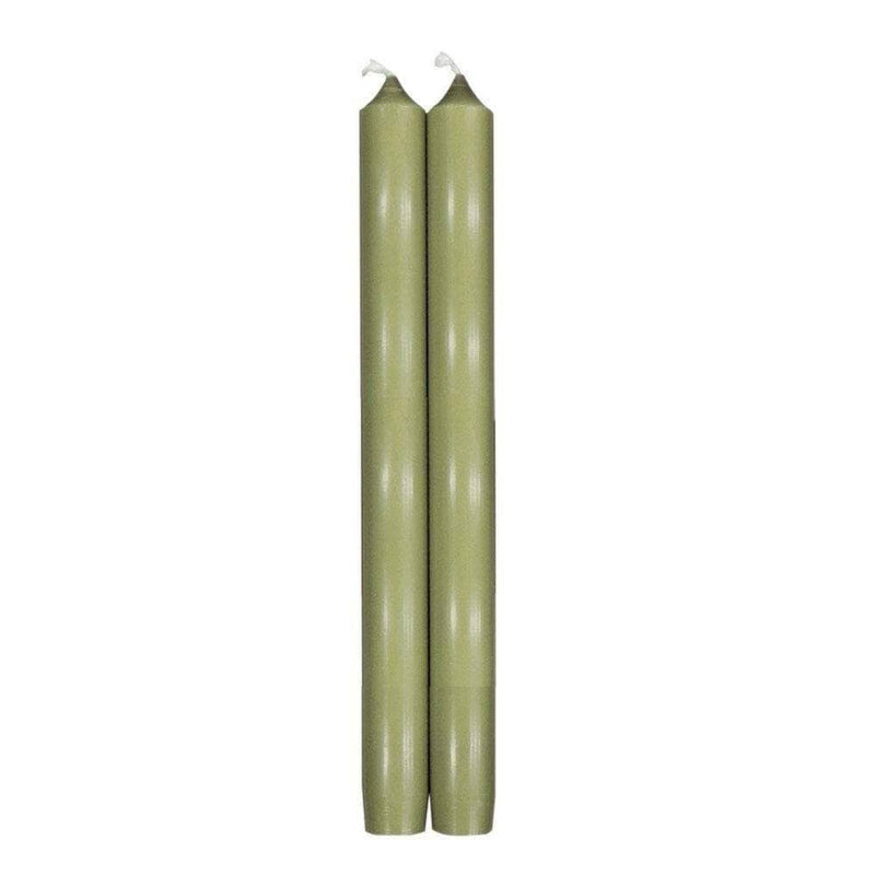 caspari Straight Taper 10" Candles in Olive - 2 Candles Per Package 6 Packages Included
