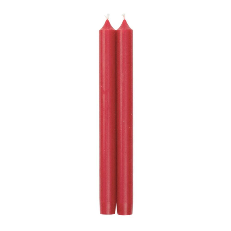 caspari Straight Taper 10" Candles in Red - 2 Candles Per Package
