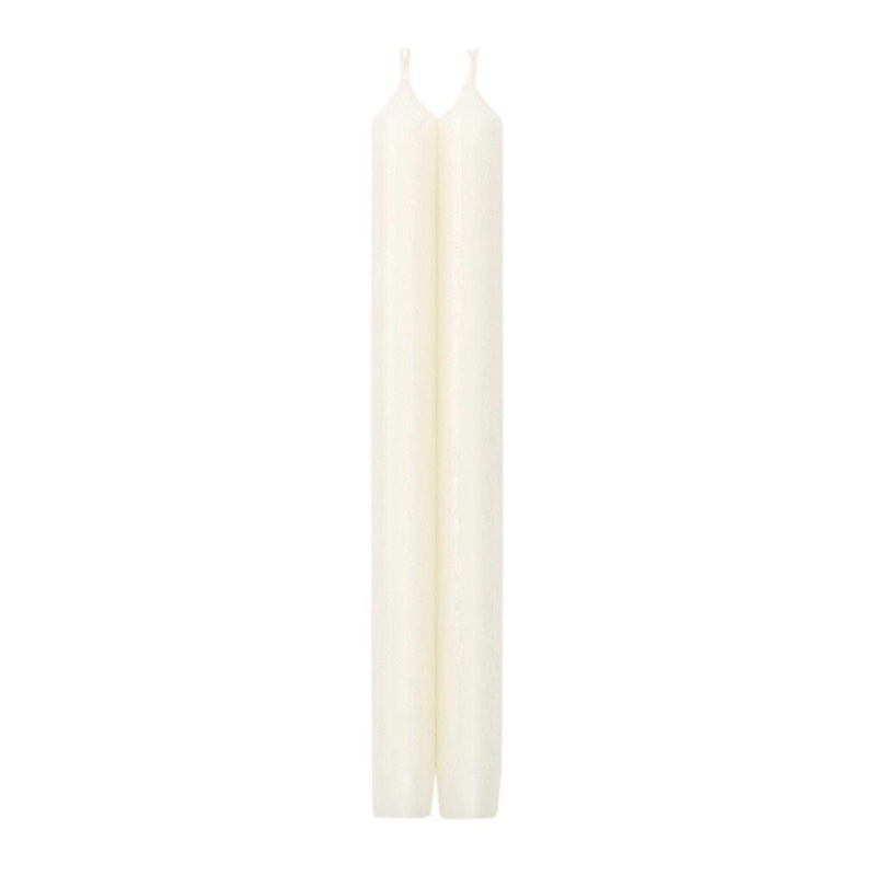 caspari Straight Taper 10" Candles in White - 2 Candles Per Package 6 Packages Included