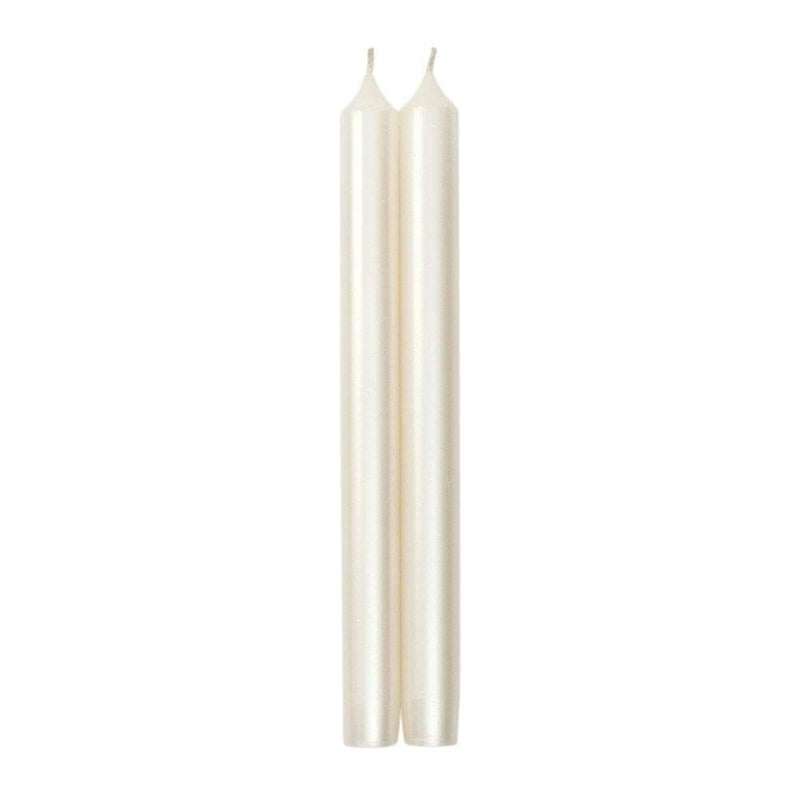 caspari Straight Taper 10" Candles in White Pearlescent - 2 Candles Per Package 3 Packages Included caspari Straight Taper 10" Candles in White Pearlescent - 2 Candles Per Package 3 Packages Included