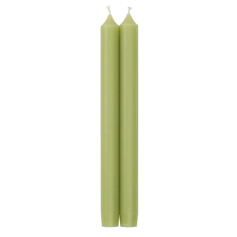 caspari Straight Taper 12" Candles in Moss Green - 2 Candles Per Package