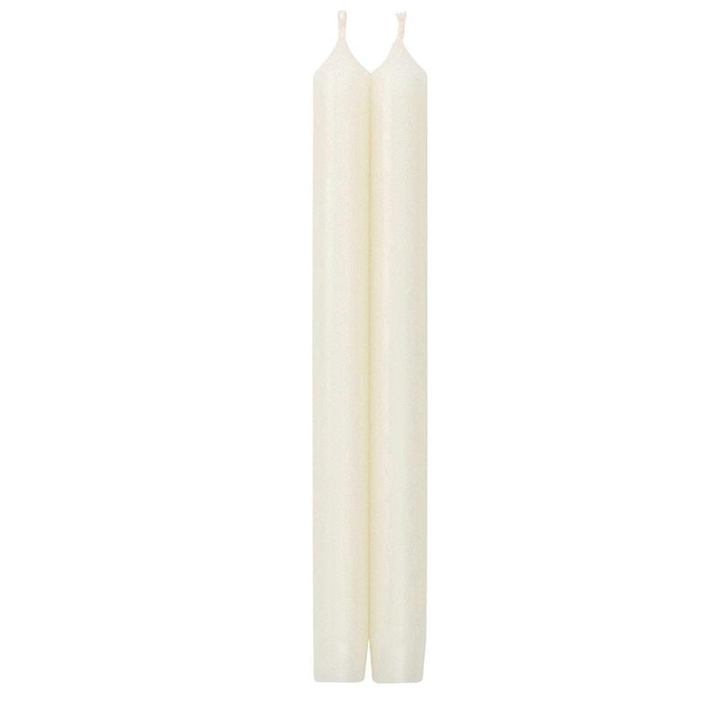 Caspari Straight Taper 12" Candles In White - 2 Candles Per Package