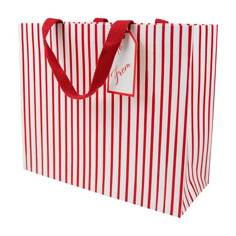 Caspari Stripes For Days Red/White Gift Bags - 1 Each