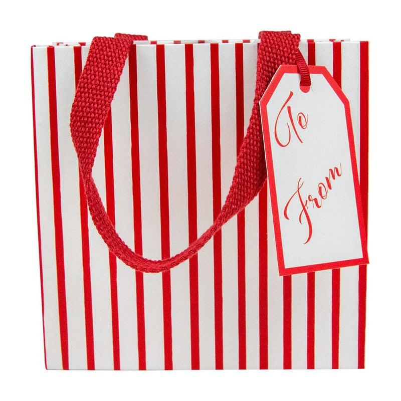 Caspari Stripes For Days Red/White Gift Bags - 1 Each