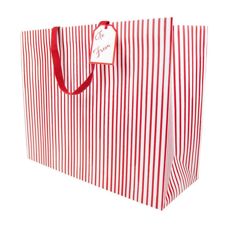 Caspari Stripes For Days Red & White Gift Bags - 1 Each