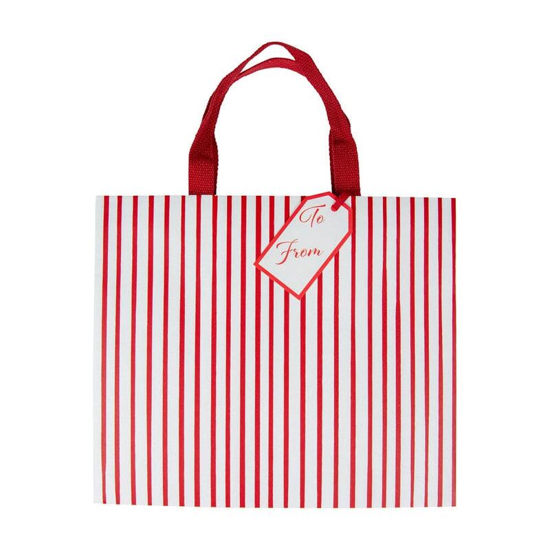caspari Stripes For Days Red/White Gift Bags - 1 Each