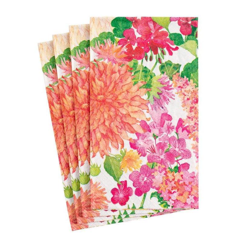 Caspari Summer Blooms Paper Guest Towel Napkins - 15 Per Package