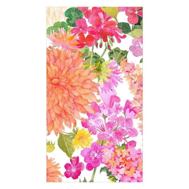caspari Summer Blooms Paper Guest Towel Napkins - 15 Per Package