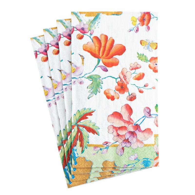 Caspari Summer Palace Paper Guest Towel Napkins In Celadon - 15 Per Package