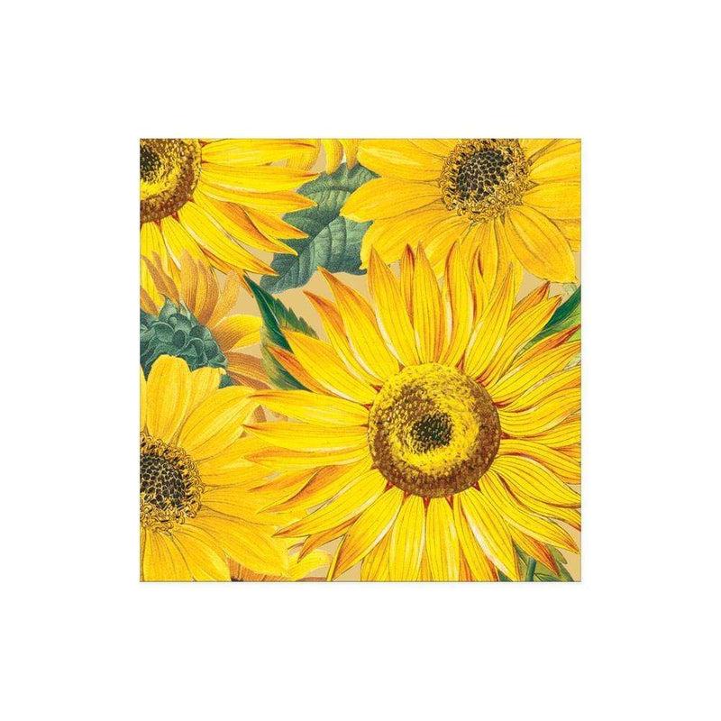 caspari Sunflowers Boxed Paper Cocktail Napkins - 40 Per Box