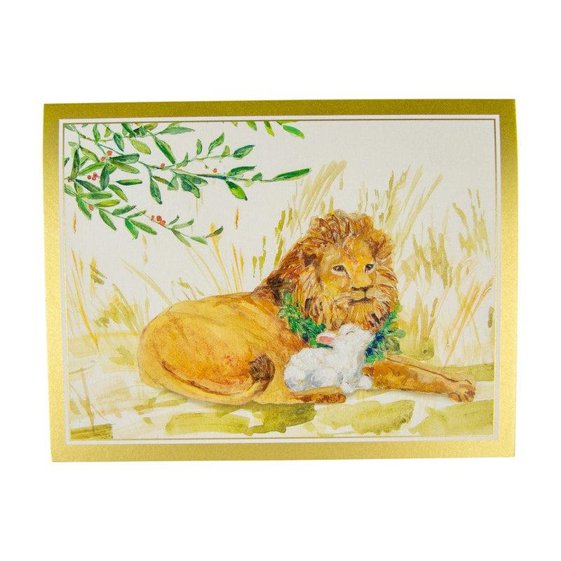 caspari The Lion And The Lamb Personalized Christmas Cards