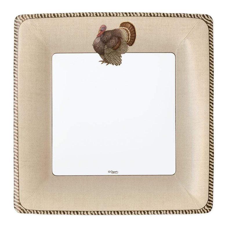 Caspari Thomas T. Byrd Square Paper Dinner Plates - 8 Per Package