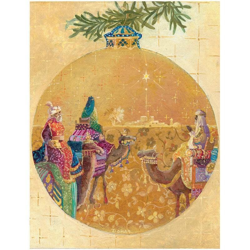 caspari Three Kings Ornament Large Boxed Christmas Cards - 16 Cards and 16 Envelopes