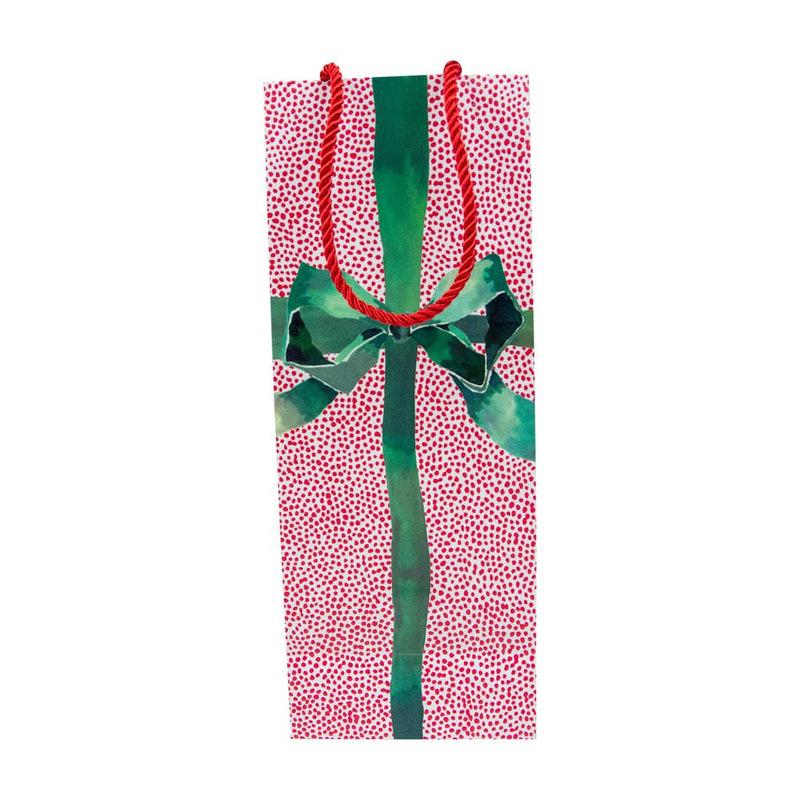 Caspari Tied With A Bow Wine & Bottle Gift Bags - 1 Each