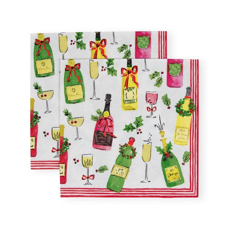 Caspari Tipsy And Toasty Cocktail Napkins - 20 Per Package