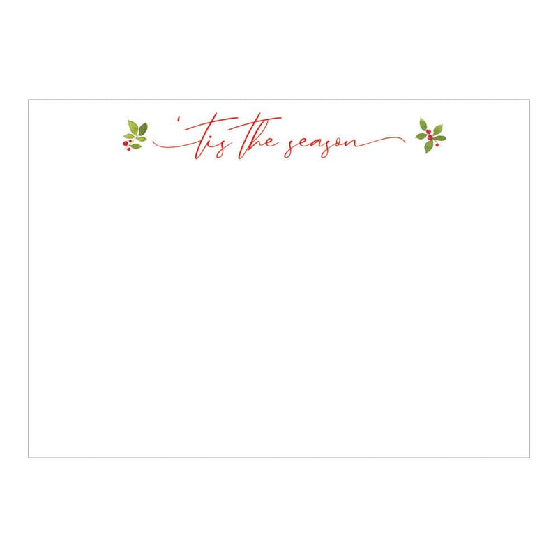 caspari Tis The Season Correspondence Cards - 12 Per Package