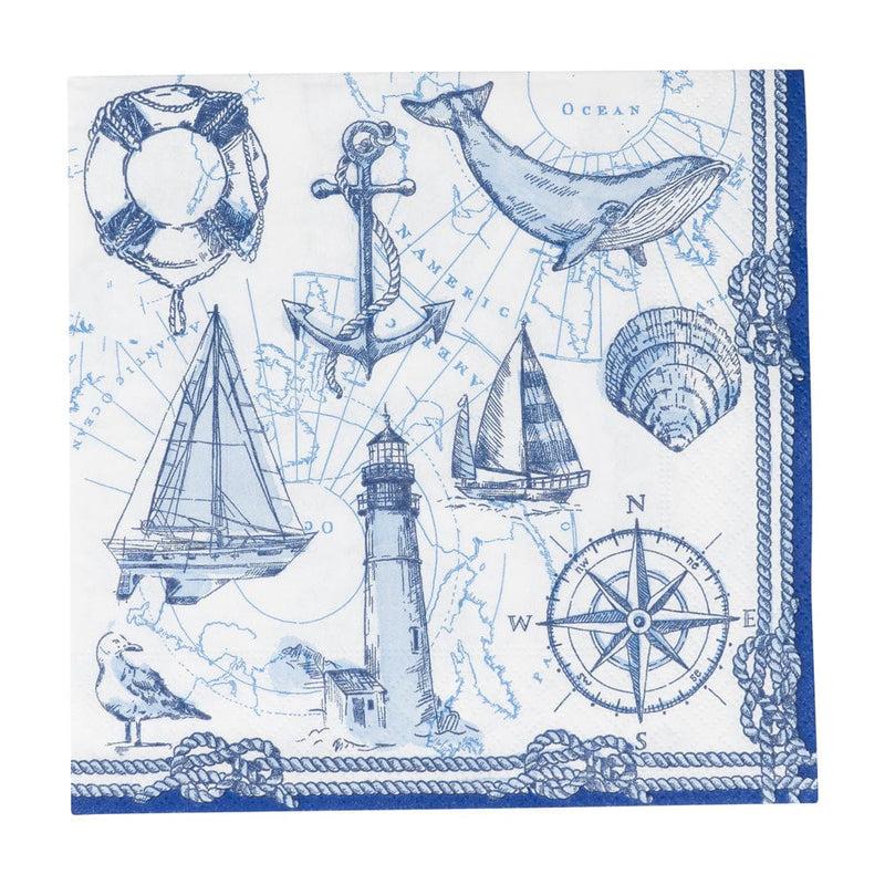 Caspari To The Lighthouse Luncheon Napkins - 20 Per Package