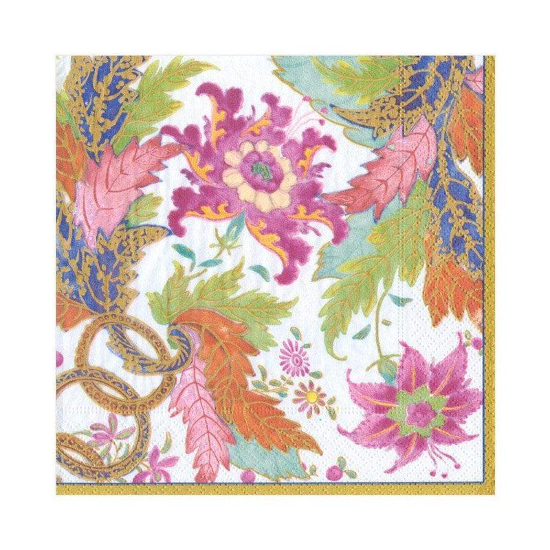 Caspari Tobacco Leaf Paper Luncheon Napkins In Ivory - 20 Per Package